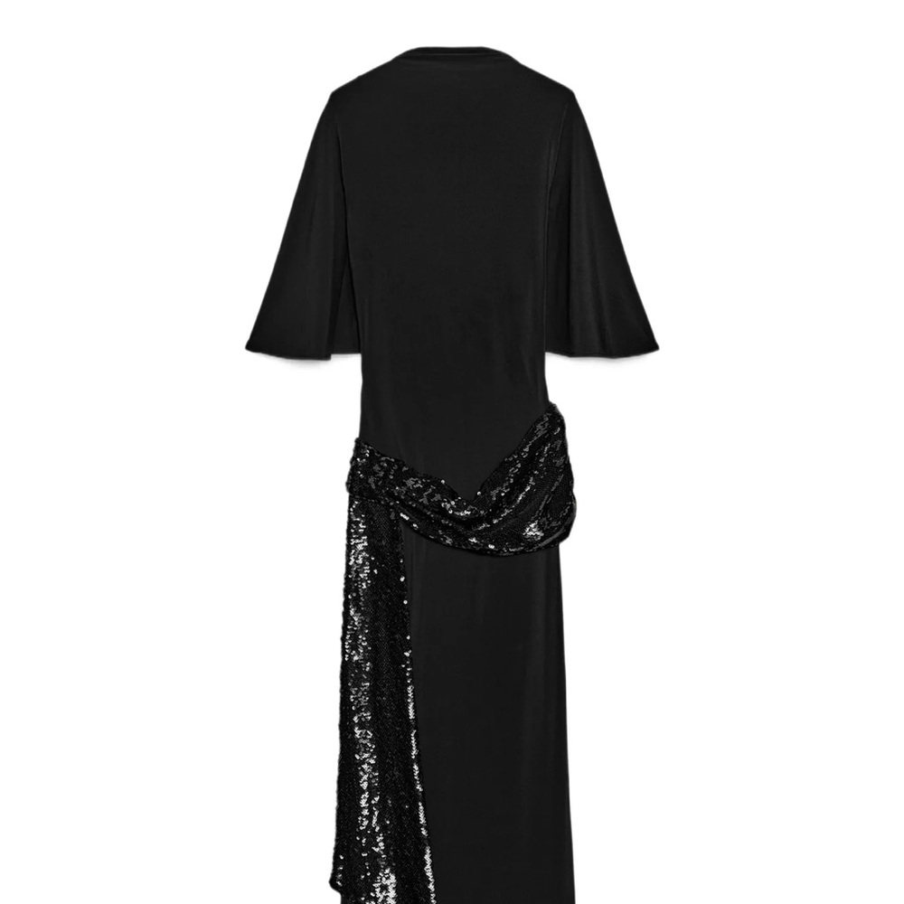 ZARA Viral Backless Black Sequin Dress